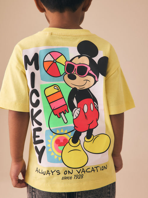 Yellow Mickey Mouse Short Sleeve T-Shirt (3mths-8yrs) image 1