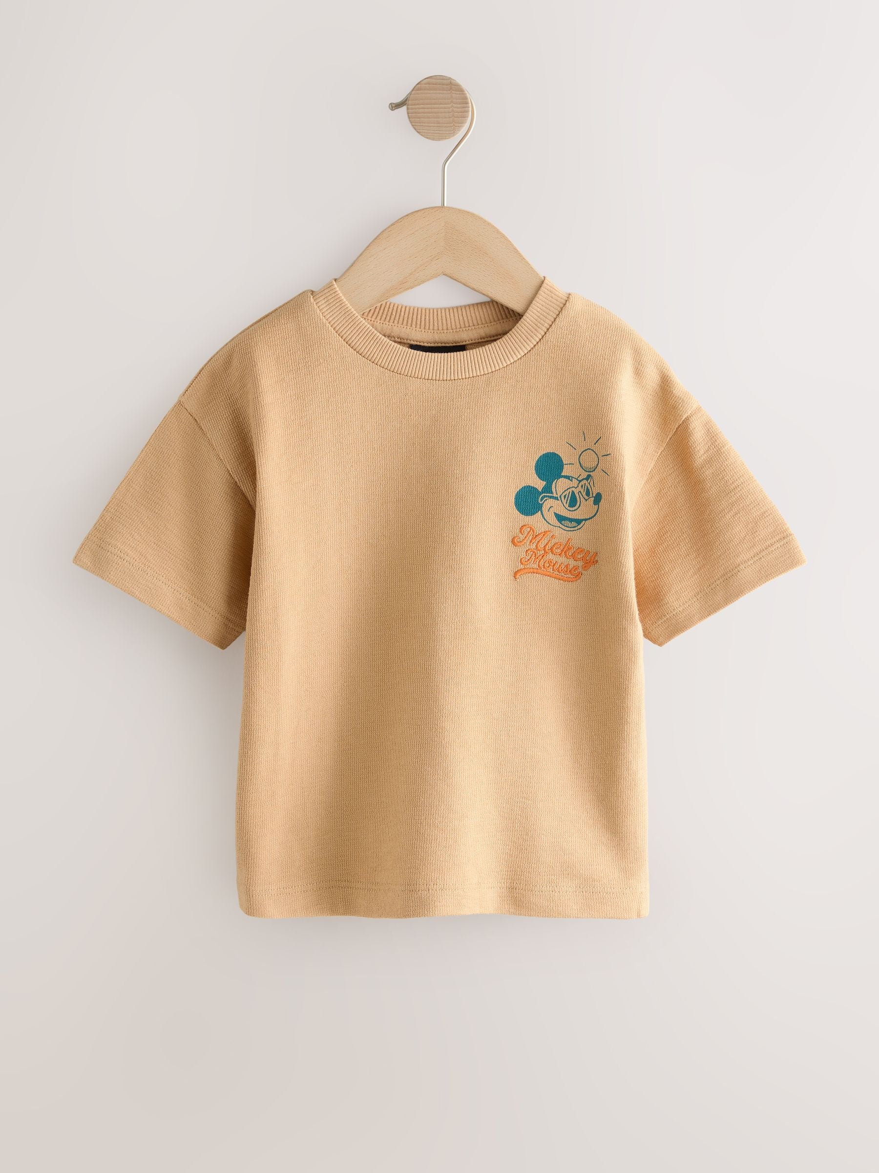 Tan Brown Mickey Mouse Short Sleeve T-Shirt (3mths-8yrs) image 5