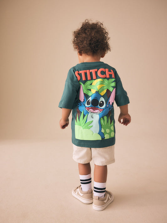 Dark Teal Lilo & Stitch Short Sleeve T-Shirt (3mths-8yrs) image 1