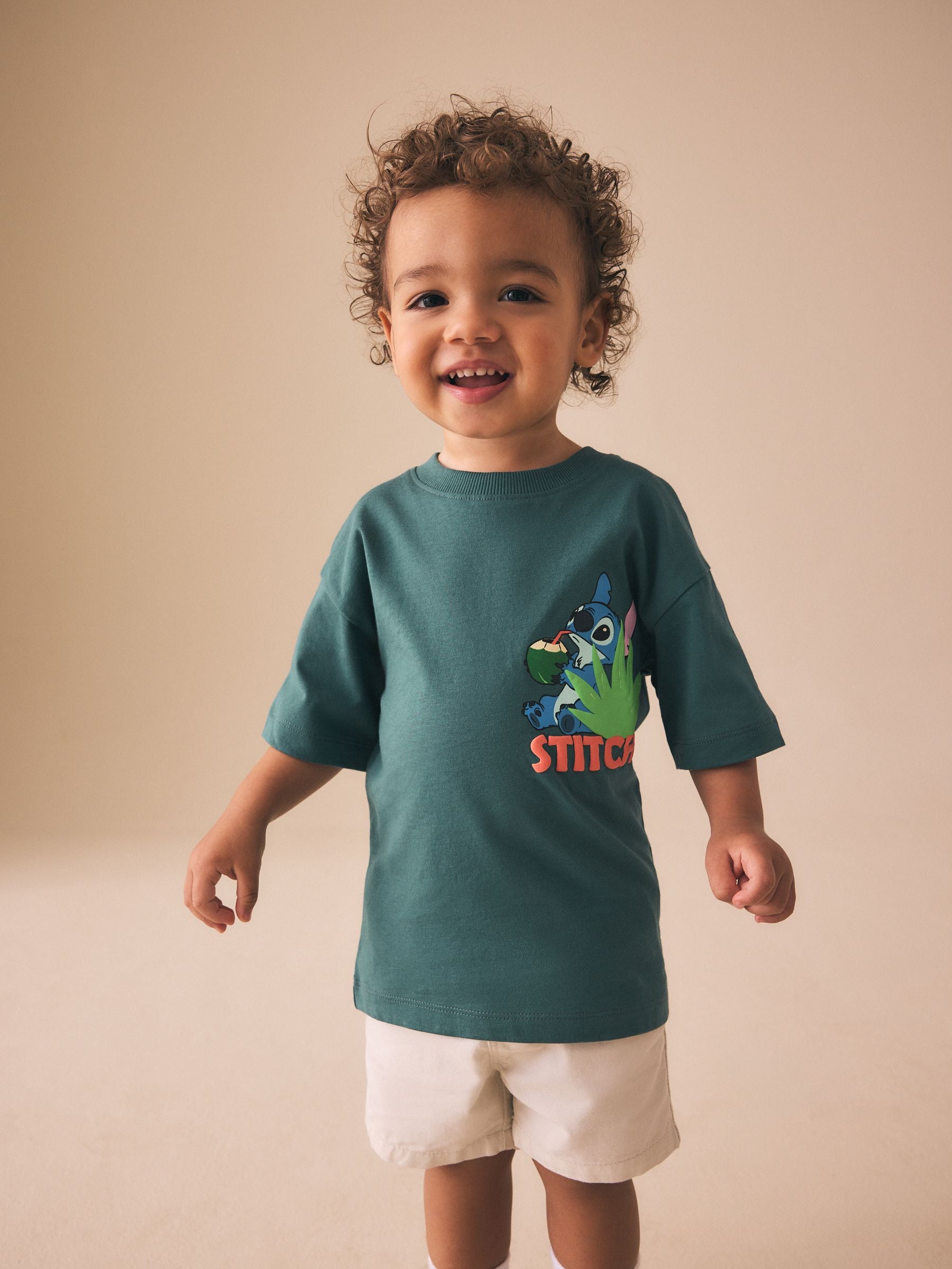 Dark Teal Lilo & Stitch Short Sleeve T-Shirt (3mths-8yrs) image 2