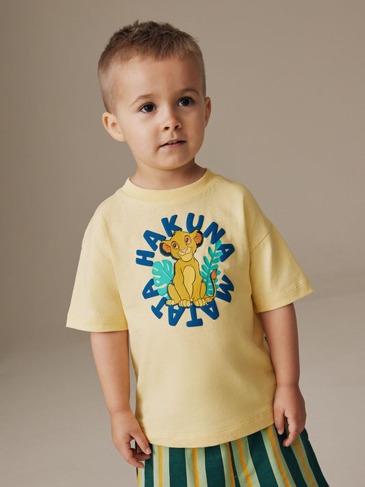 Yellow Lion King Short Sleeve T-Shirt & Shorts Set (6mths-8yrs) image 2