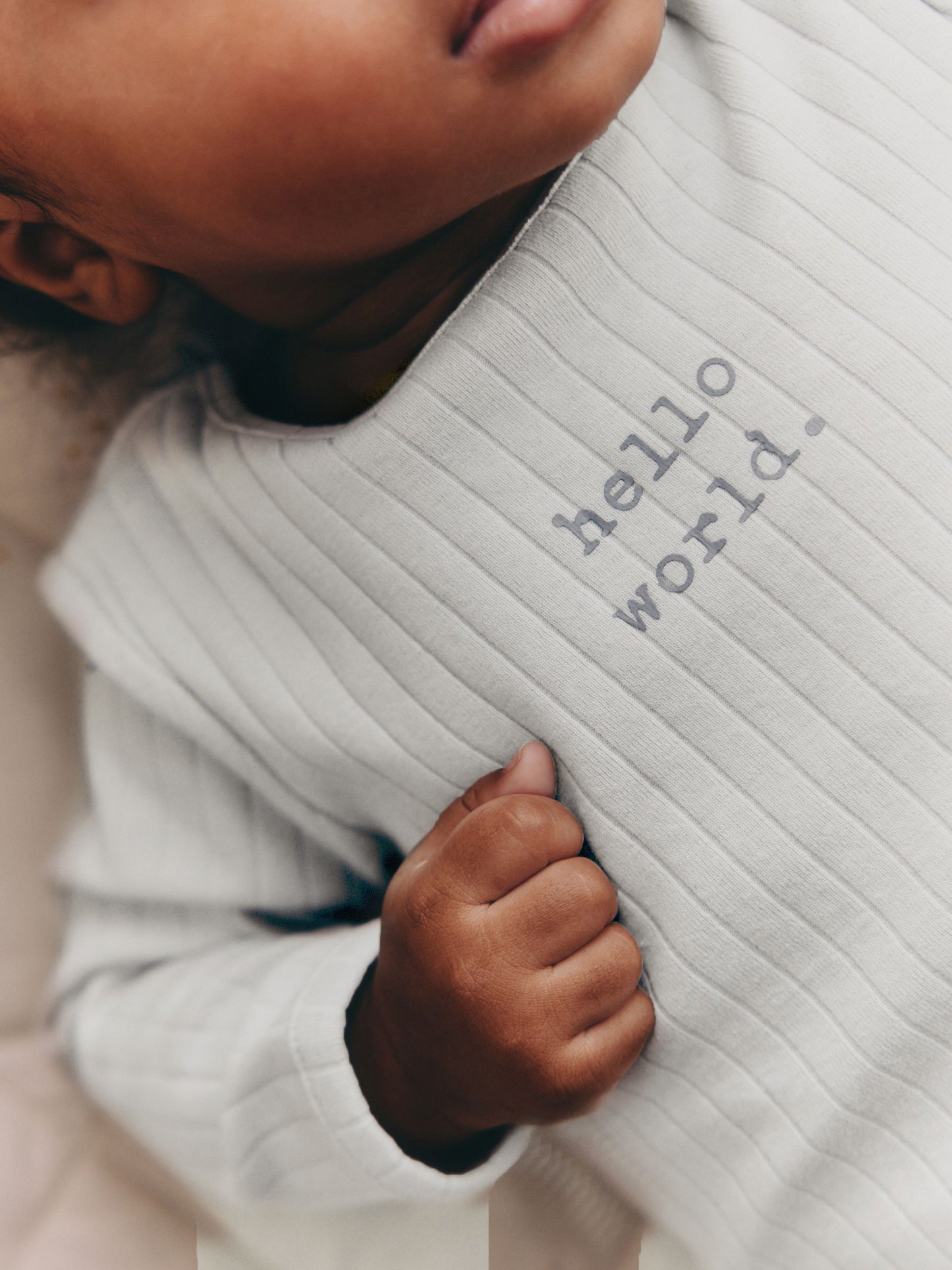 Grey Hello World Top and Leggings Baby Set (0-18mths) image 3