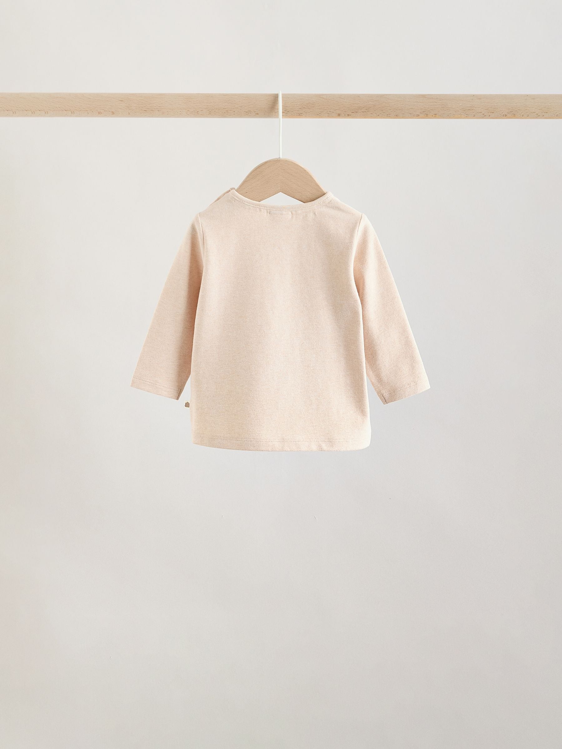 Neutral/Grey Long Sleeve Baby T-Shirts 3 Pack (0mths-2yrs) image 5