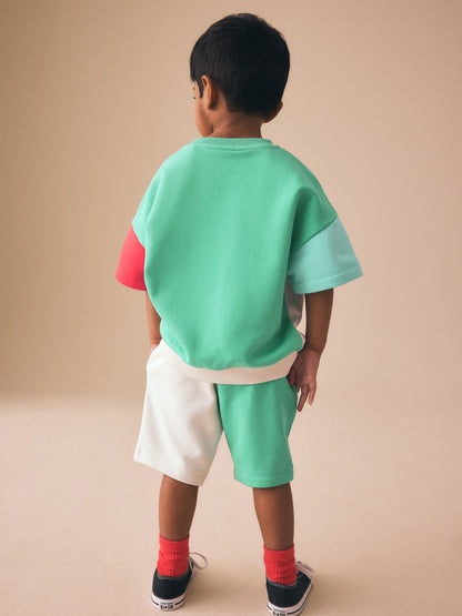 Colour Block Mickey Short Sleeve Crew and Shorts Set (3mths-8yrs) image 3
