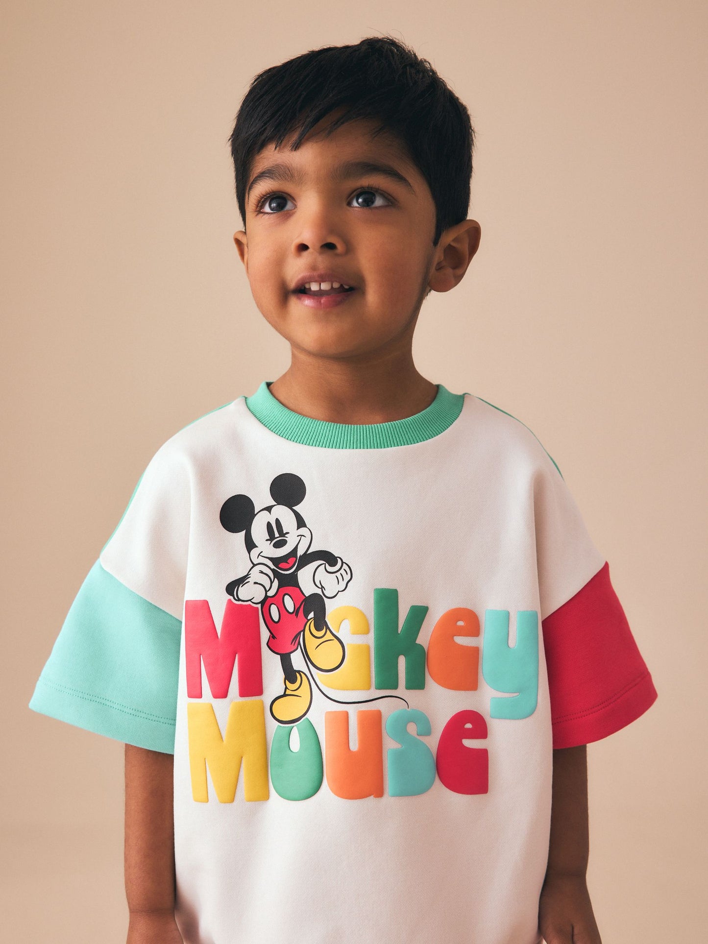 Colour Block Mickey Short Sleeve Crew and Shorts Set (3mths-8yrs) image 4