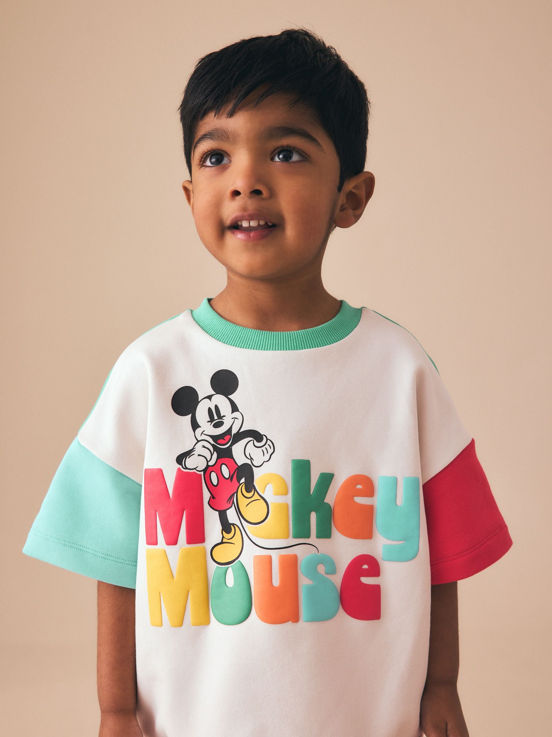 Colour Block Mickey Short Sleeve Crew and Shorts Set (3mths-8yrs) image 4