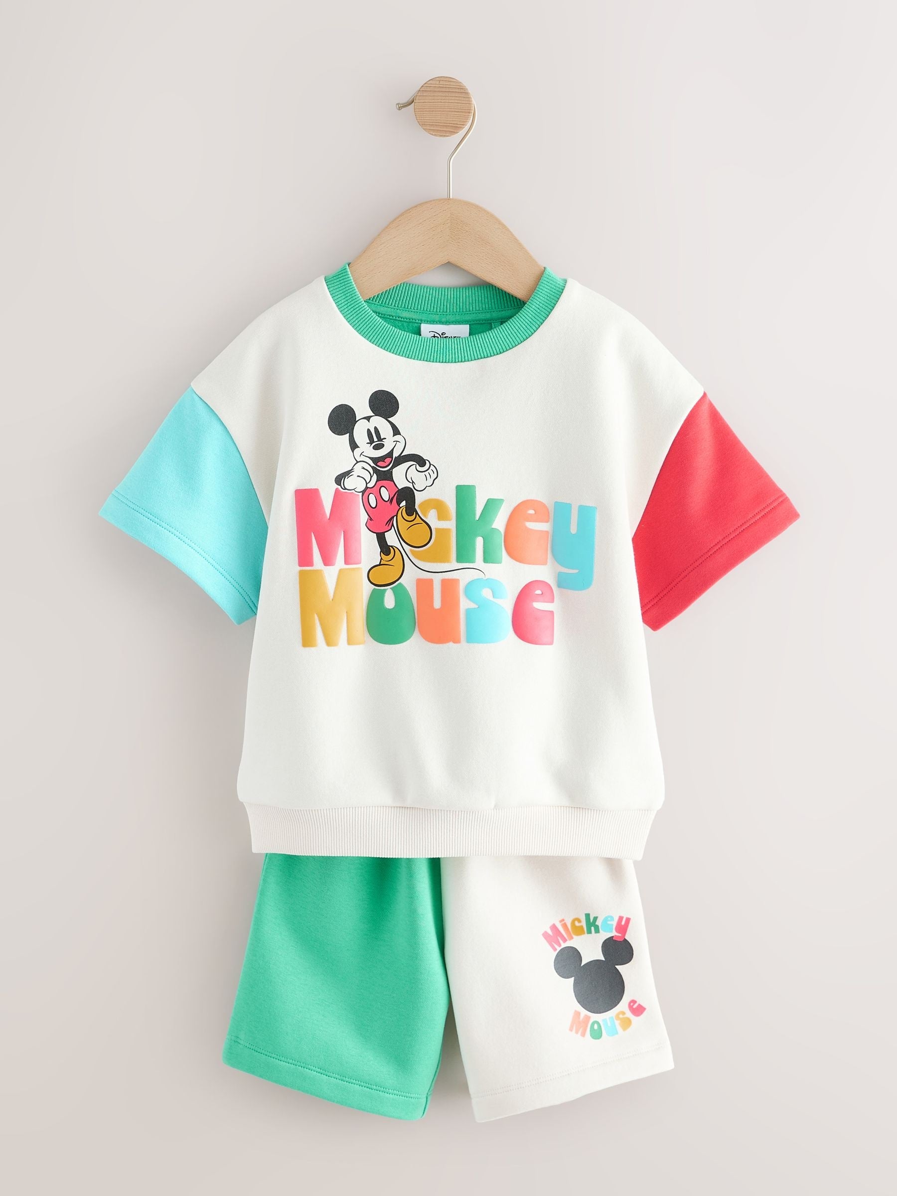 Colour Block Mickey Short Sleeve Crew and Shorts Set (3mths-8yrs) image 6