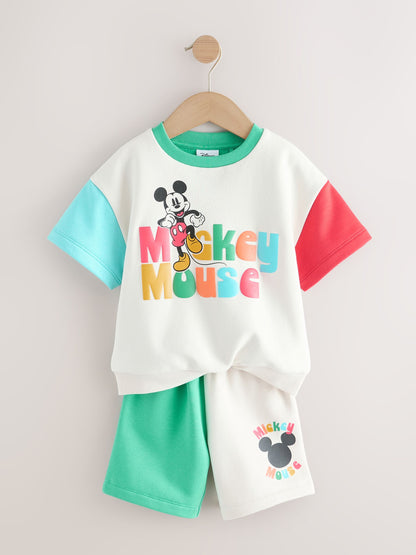 Colour Block Mickey Short Sleeve Crew and Shorts Set (3mths-8yrs) image 7