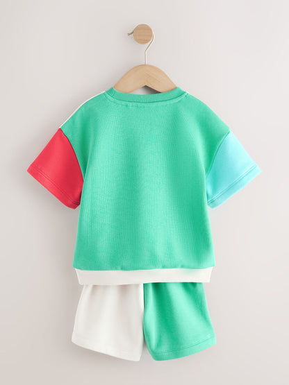 Colour Block Mickey Short Sleeve Crew and Shorts Set (3mths-8yrs) image 8
