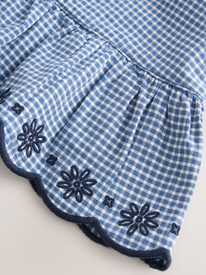 Navy Gingham Blouse And Shorts Co-ord Set (3mths-8yrs) image 11