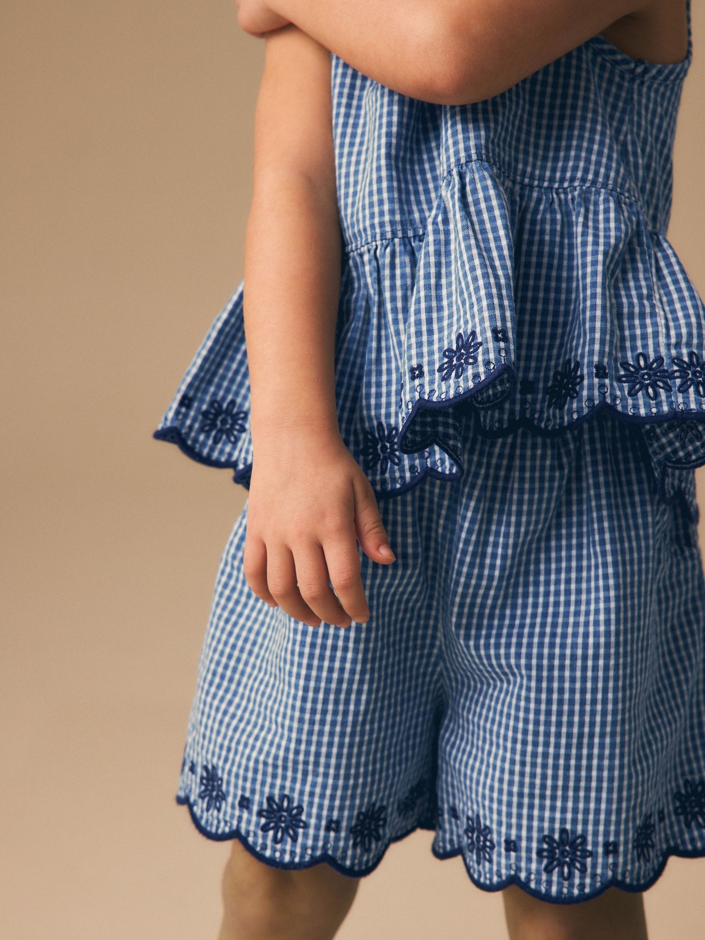 Navy Gingham Blouse And Shorts Co-ord Set (3mths-8yrs) image 4