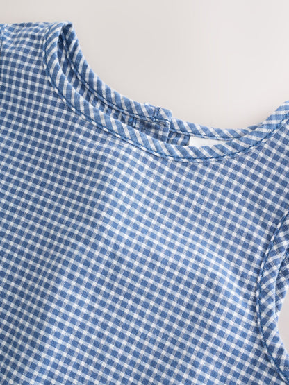 Navy Gingham Blouse And Shorts Co-ord Set (3mths-8yrs) image 8