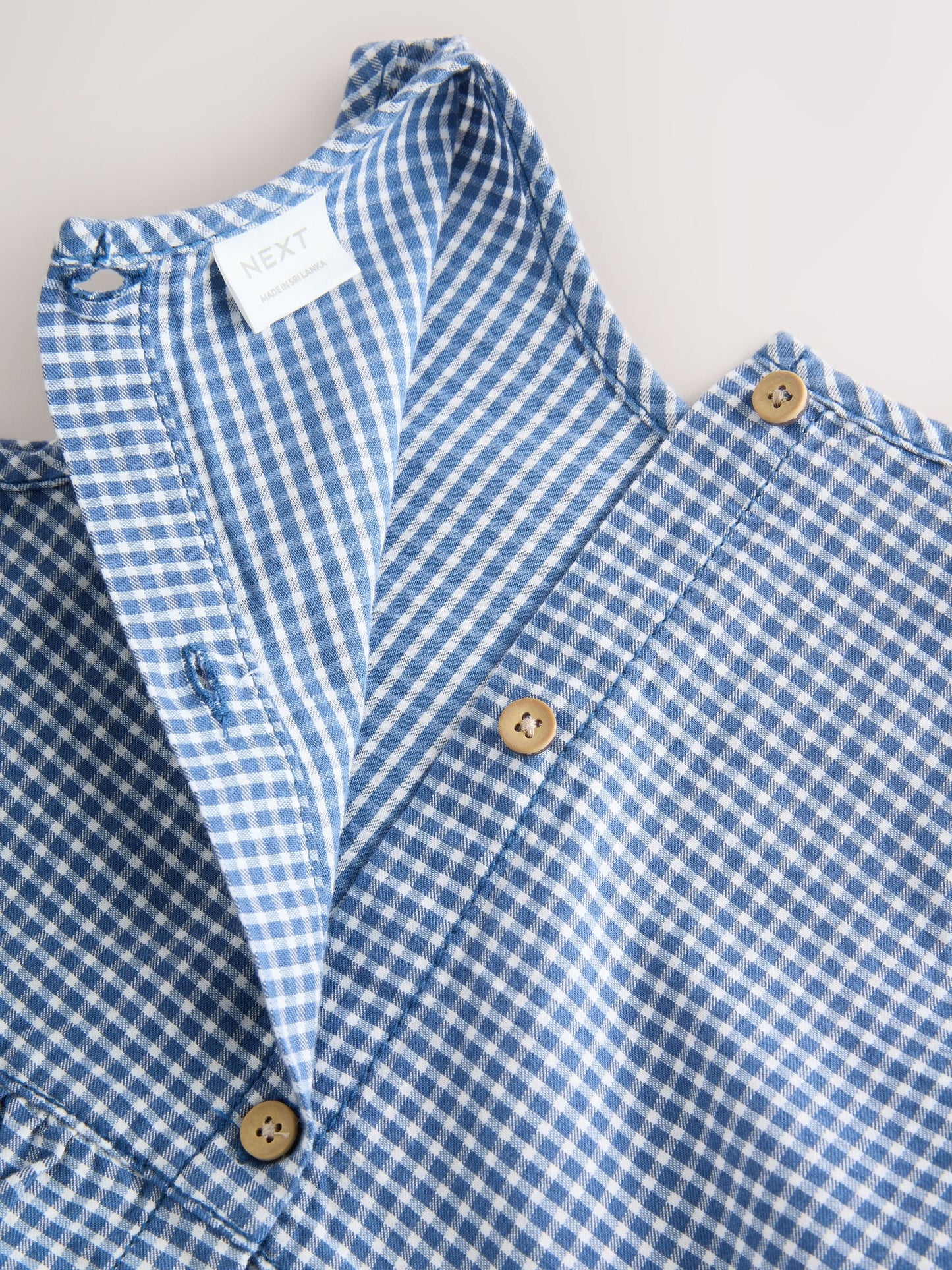 Navy Gingham Blouse And Shorts Co-ord Set (3mths-8yrs) image 9