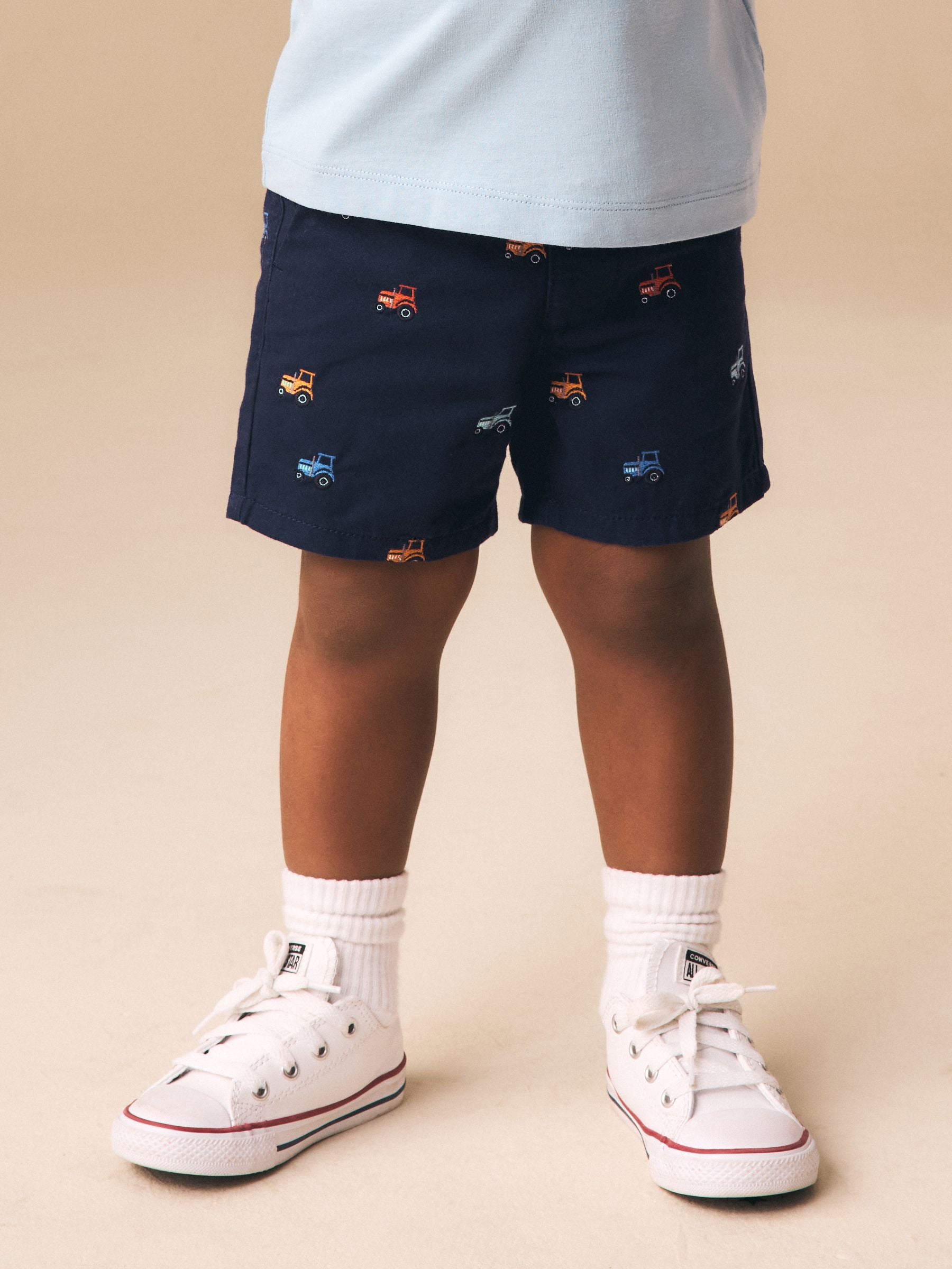 Dsiney Kidz - Navy Tractor Chino Shorts (3mths-7yrs) image 1