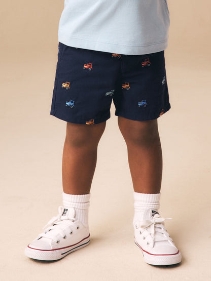 Dsiney Kidz - Navy Tractor Chino Shorts (3mths-7yrs) image 1
