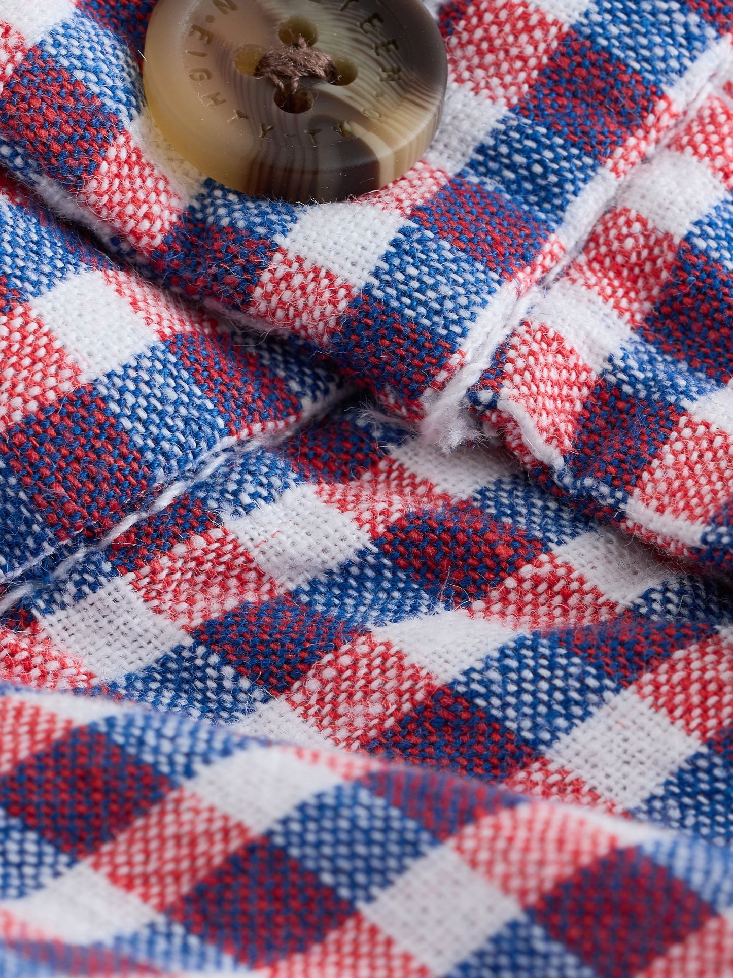 Red/Blue/White Gingham Linen Blend Chino Shorts (3mths-7yrs) image 8