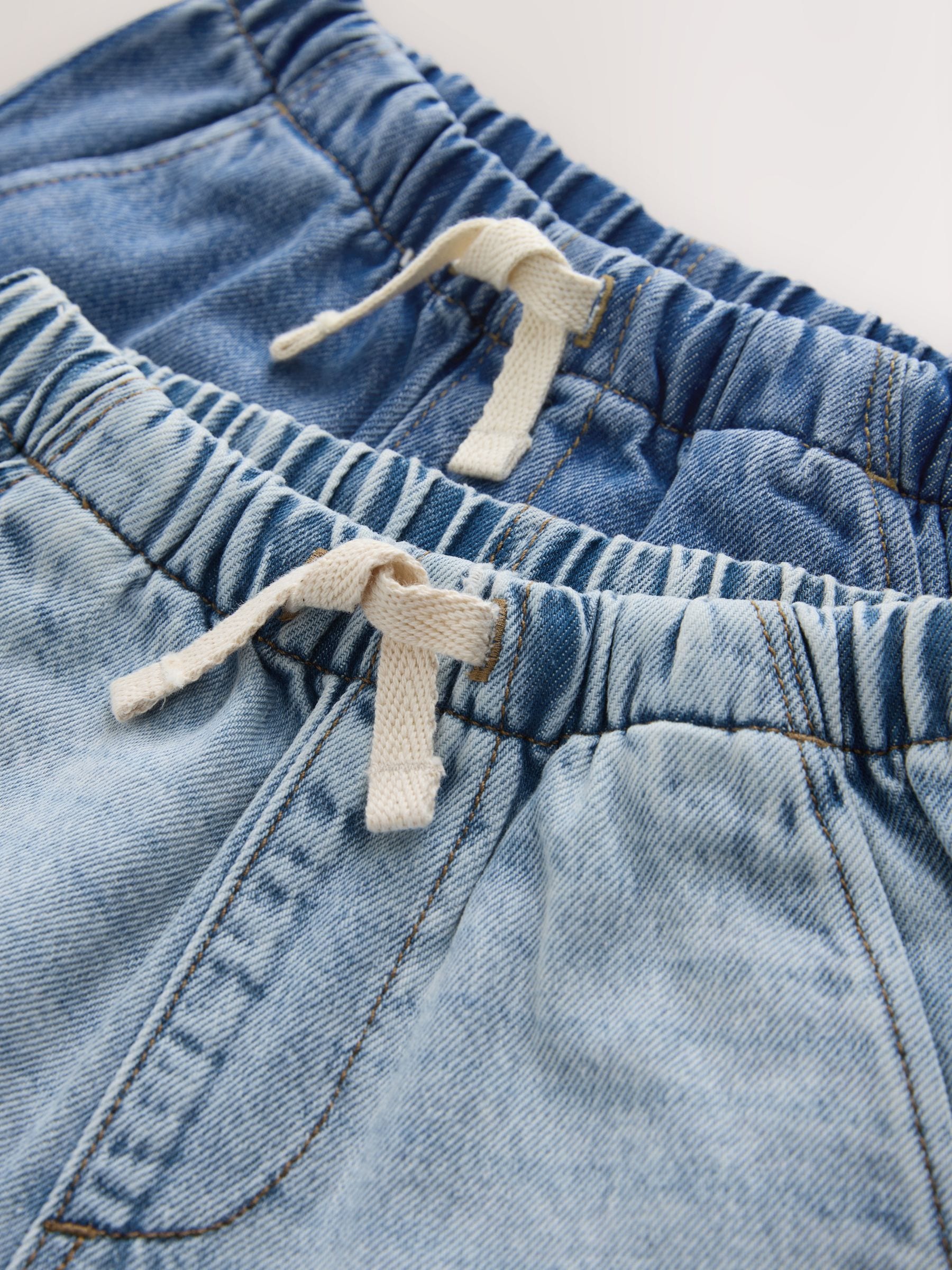 Dsiney Kidz - Blue Denim Bleach Pull On Shorts 2 Pack (3mths-7yrs) image 5