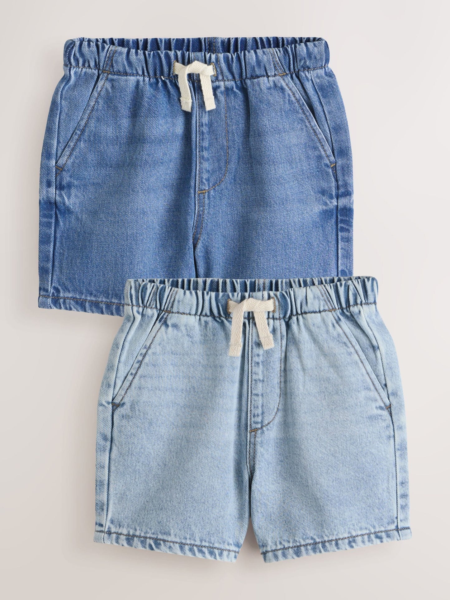 Dsiney Kidz - Blue Denim Bleach Pull On Shorts 2 Pack (3mths-7yrs) image 1