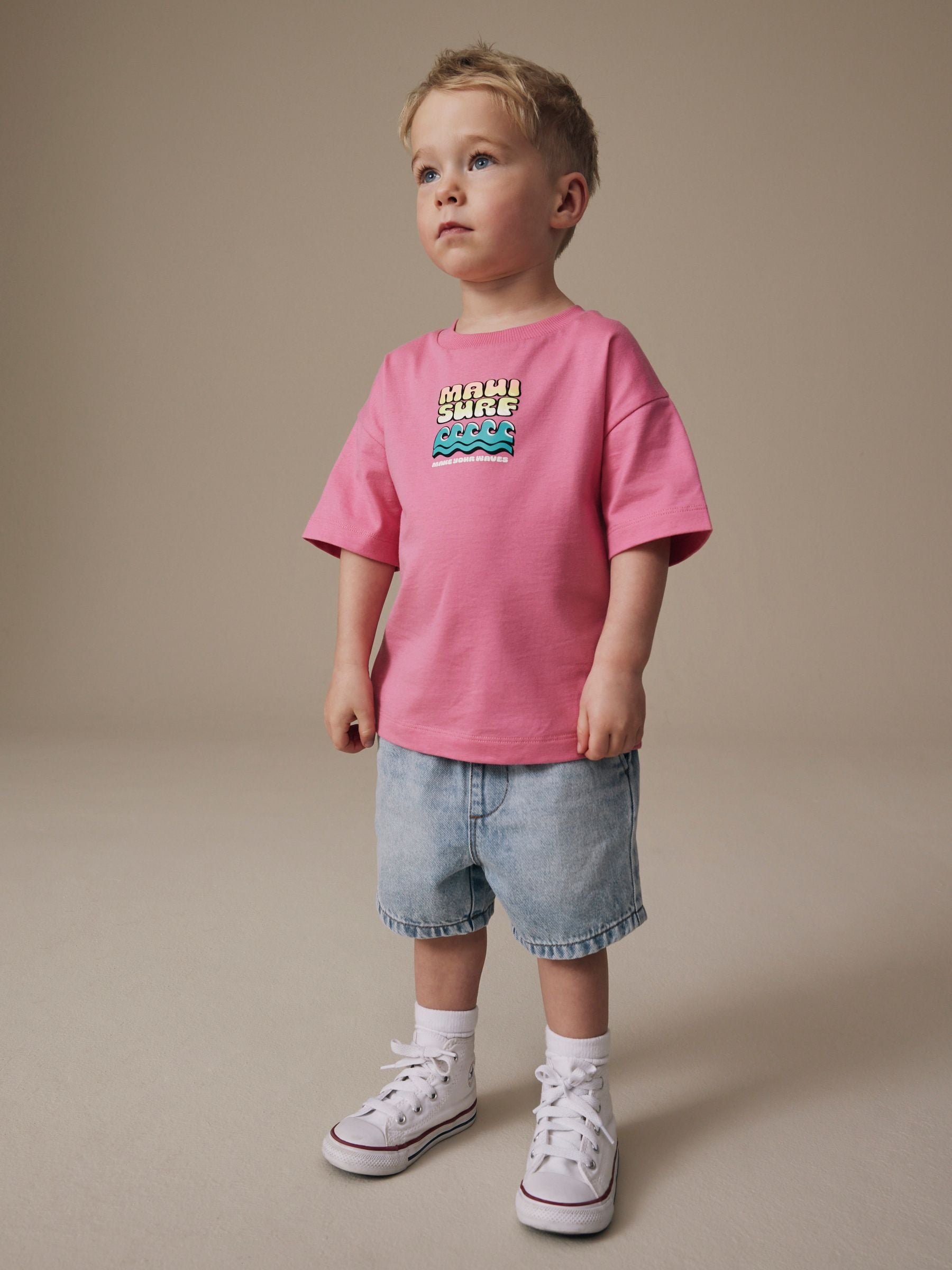 Dsiney Kidz - Light Blue Pull On Loose Denim Shorts (3mths-7yrs) image 2