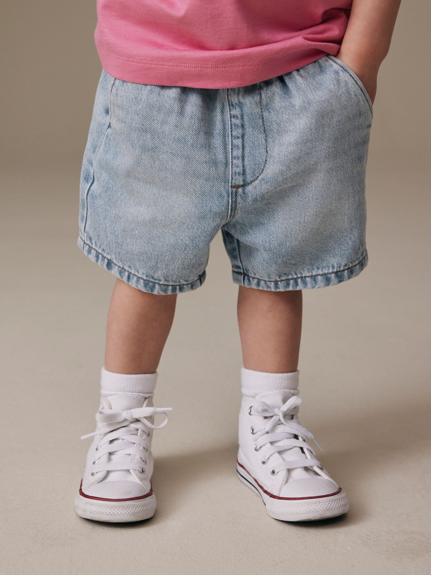 Dsiney Kidz - Light Blue Pull On Loose Denim Shorts (3mths-7yrs) image 1