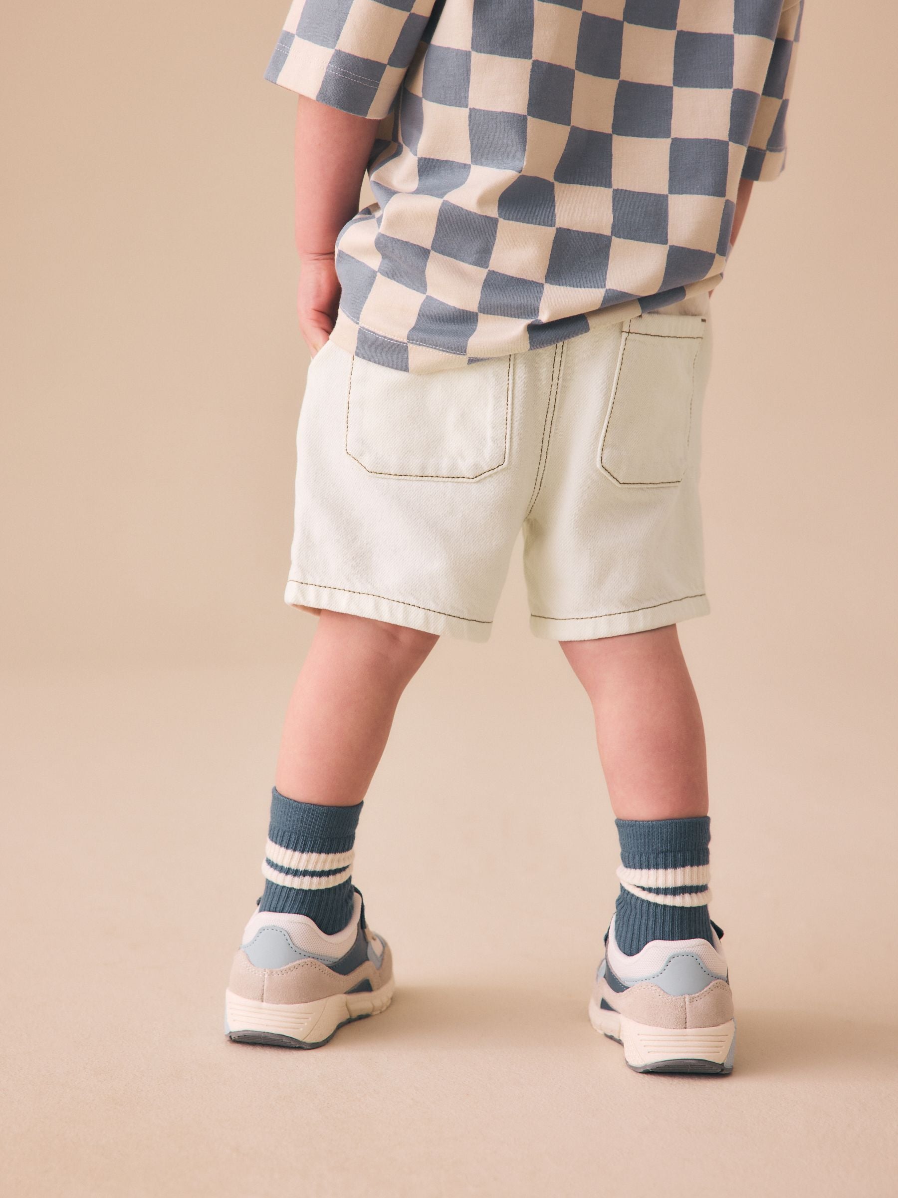 Dsiney Kidz - Ecru Pull On Loose Denim Shorts (3mths-7yrs) image 2
