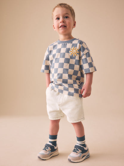 Dsiney Kidz - Ecru Pull On Loose Denim Shorts (3mths-7yrs) image 3