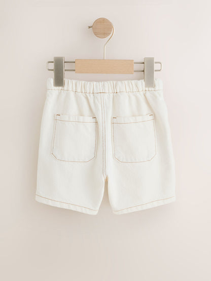 Dsiney Kidz - Ecru Pull On Loose Denim Shorts (3mths-7yrs) image 6