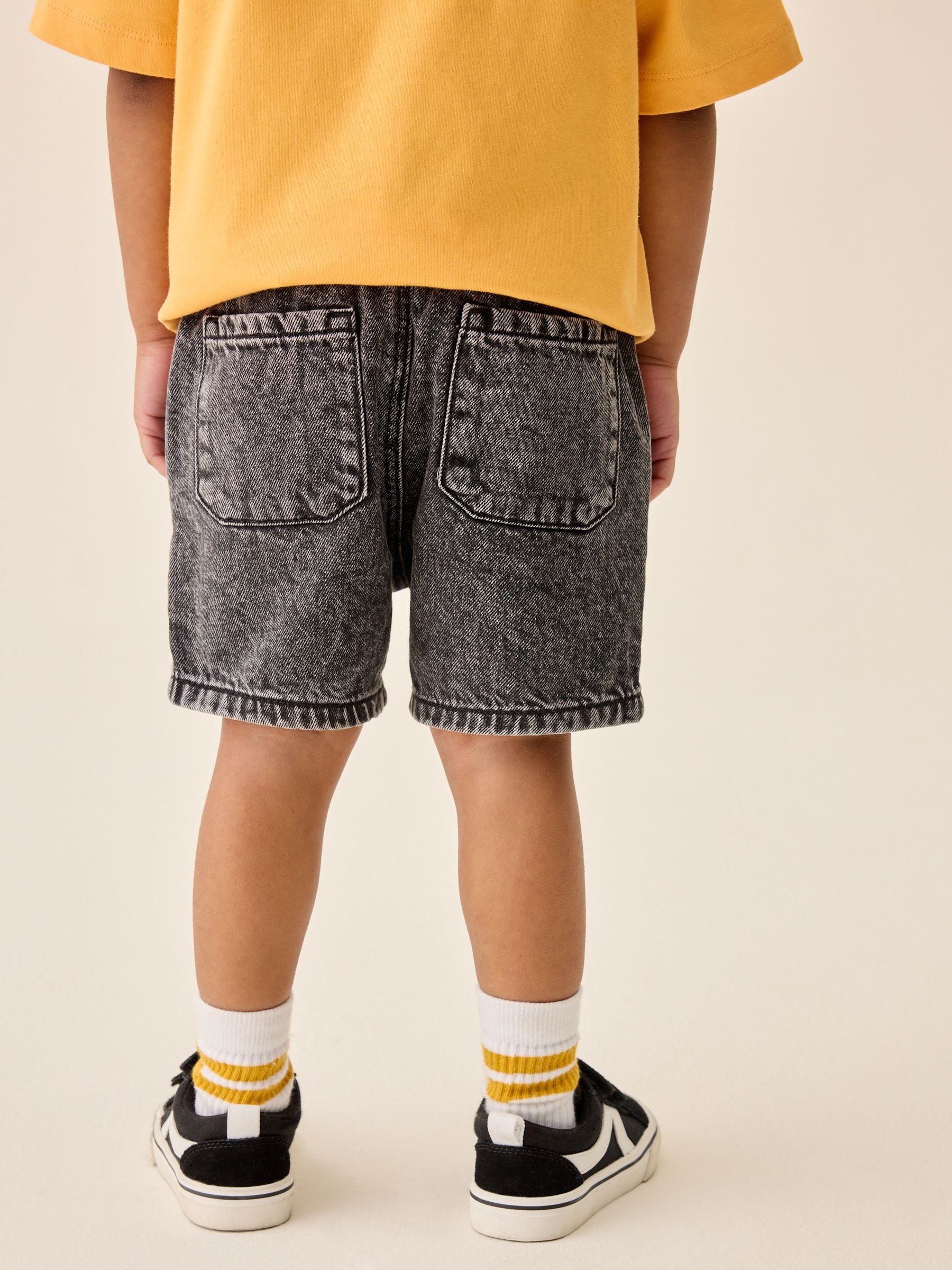 Grey Pull On Loose Denim Shorts (3mths-7yrs) image 3