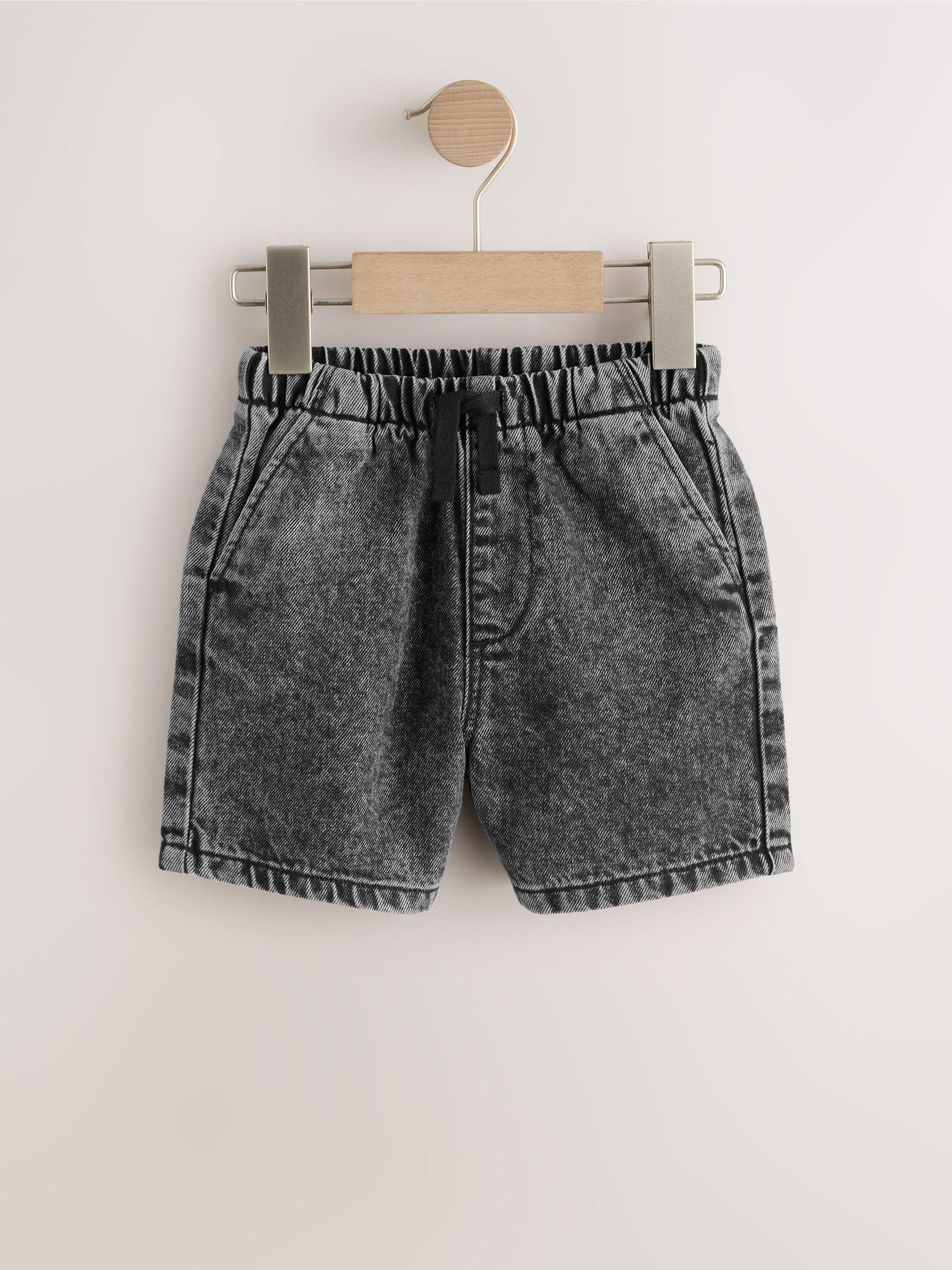 Grey Pull On Loose Denim Shorts (3mths-7yrs) image 5