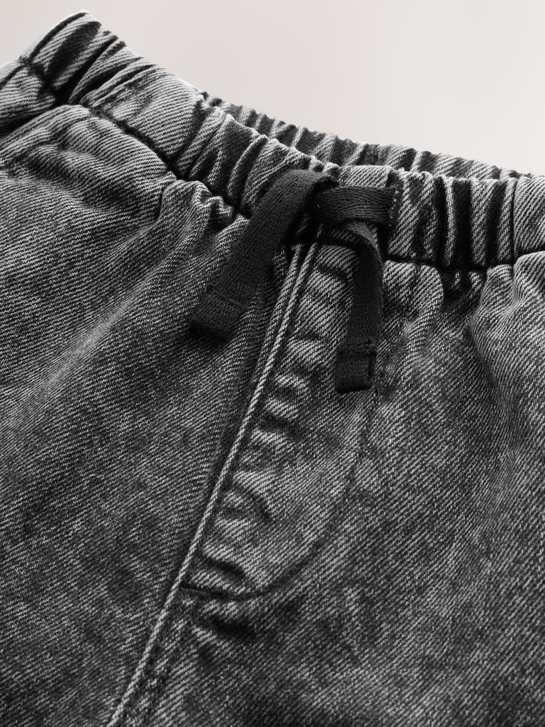 Grey Pull On Loose Denim Shorts (3mths-7yrs) image 7