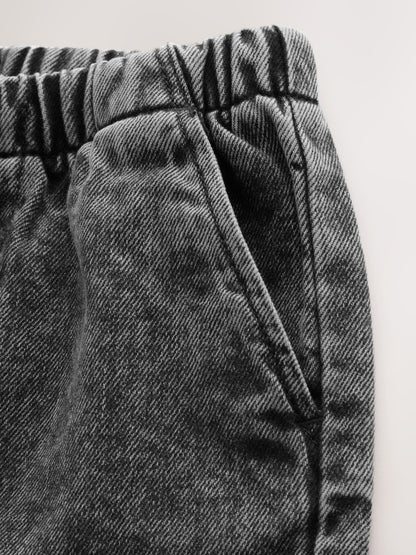 Grey Pull On Loose Denim Shorts (3mths-7yrs) image 8