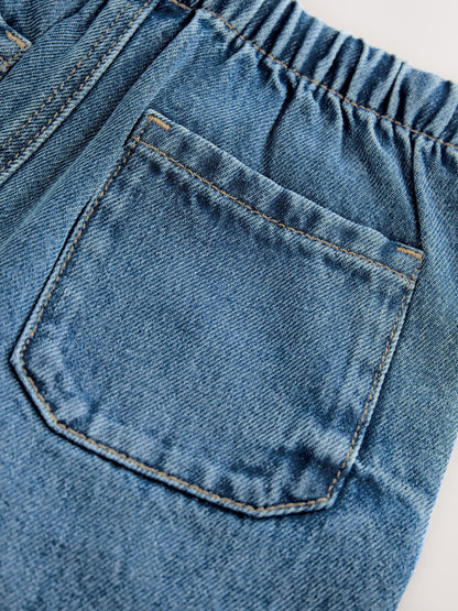 Mid Blue Pull On Loose Denim Shorts (3mths-7yrs) image 7