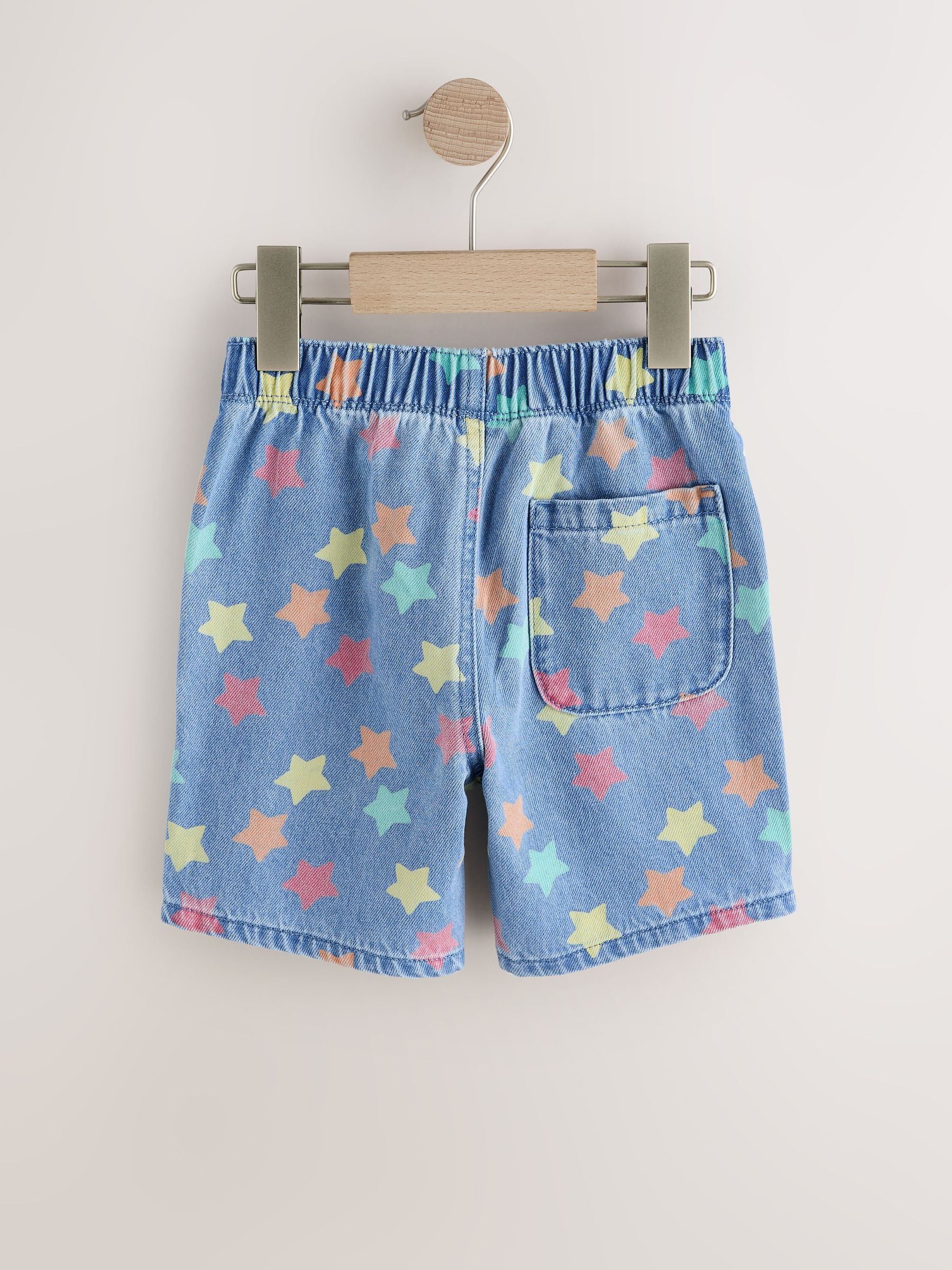 Dsiney Kidz - Mid Blue Denim Star Pull On Loose Denim Shorts (3mths-7yrs) image 7
