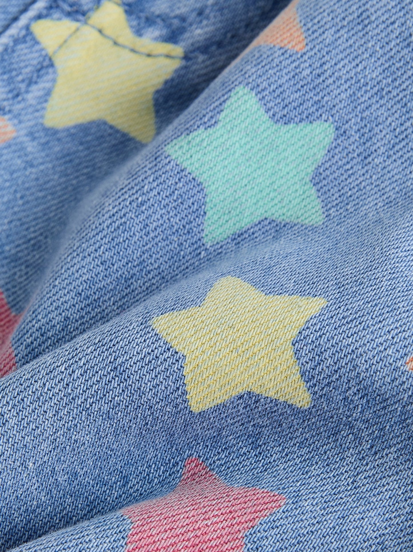 Dsiney Kidz - Mid Blue Denim Star Pull On Loose Denim Shorts (3mths-7yrs) image 8
