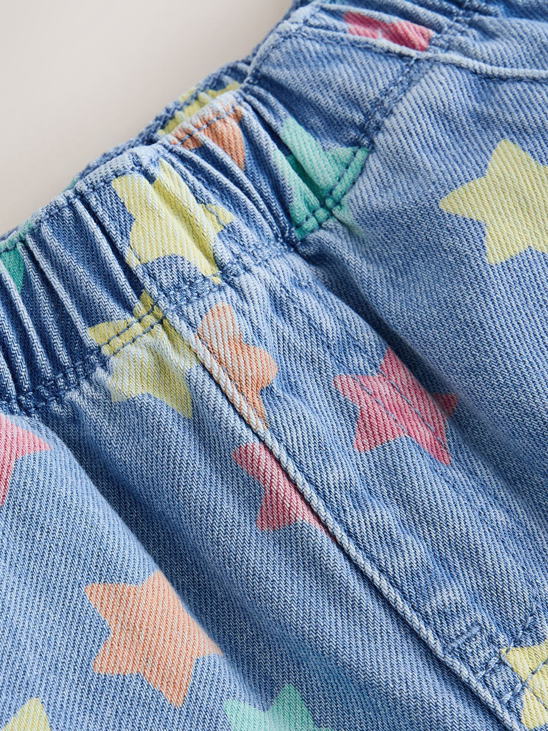 Dsiney Kidz - Mid Blue Denim Star Pull On Loose Denim Shorts (3mths-7yrs) image 9