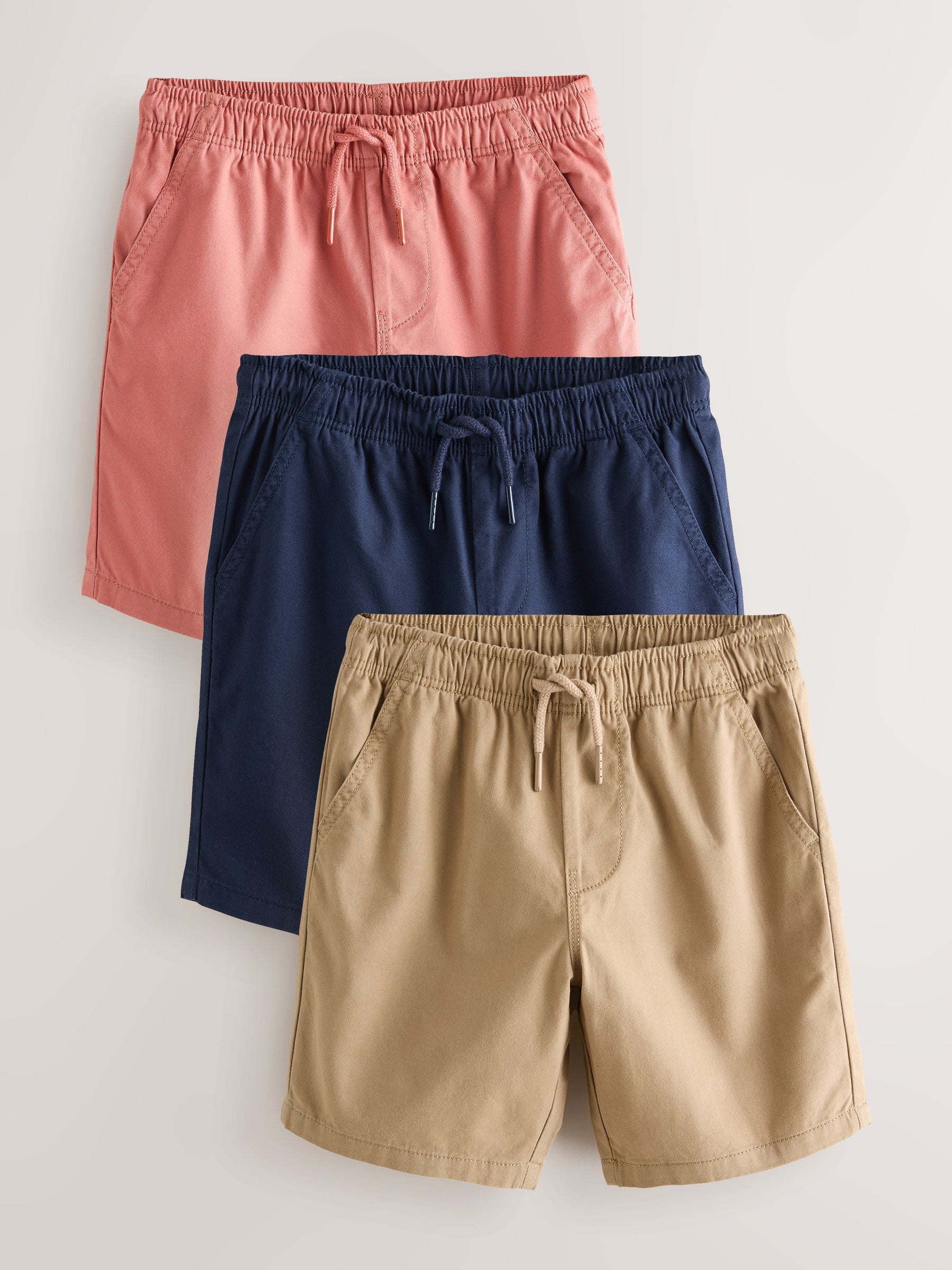 Dsiney Kidz - Tan/Navy Blue/Blush 3 Pack Shorts (3-16yrs) image 1
