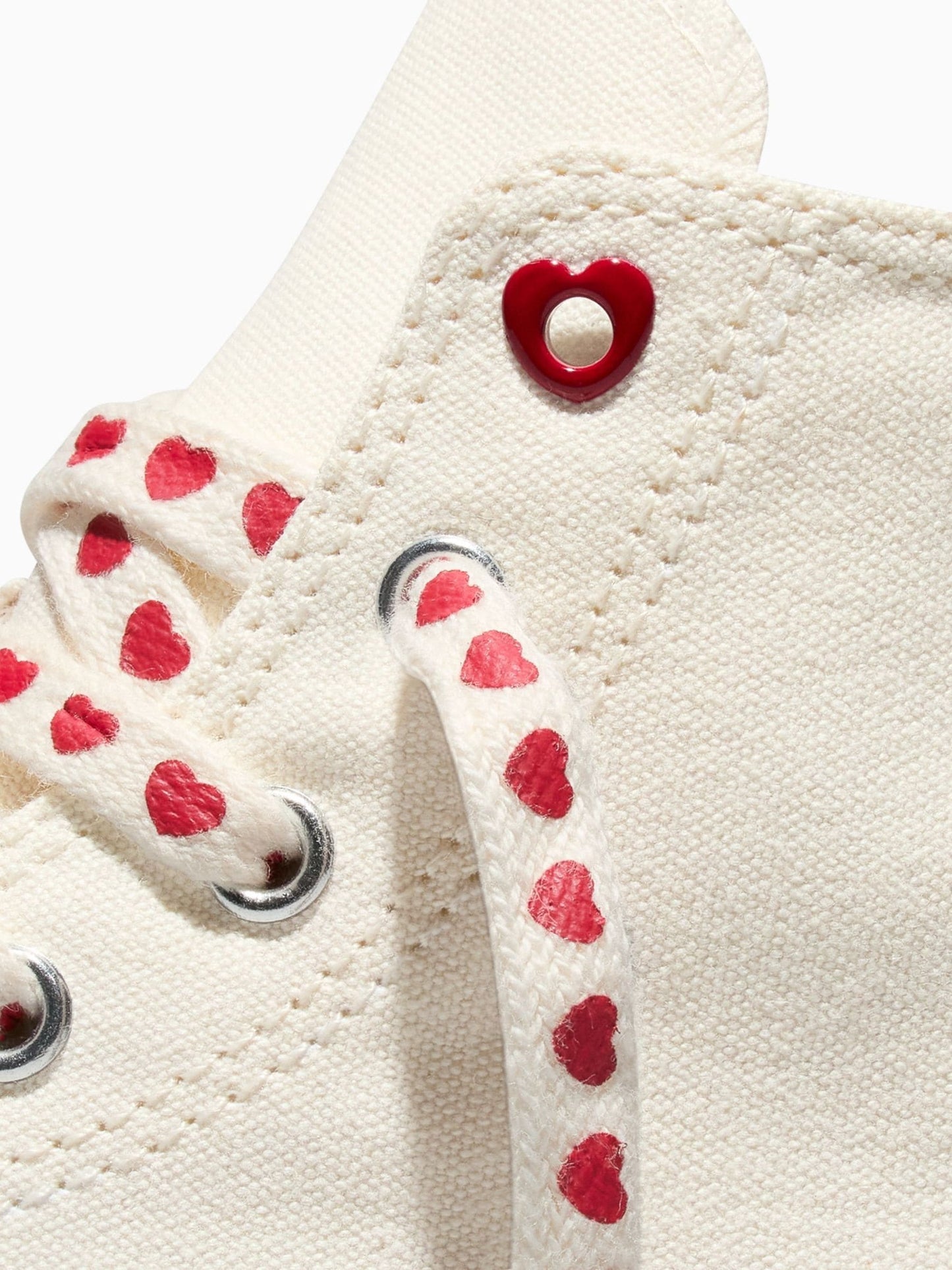Converse White Chuck Taylor Lift Platform Hearts Trainers image 6