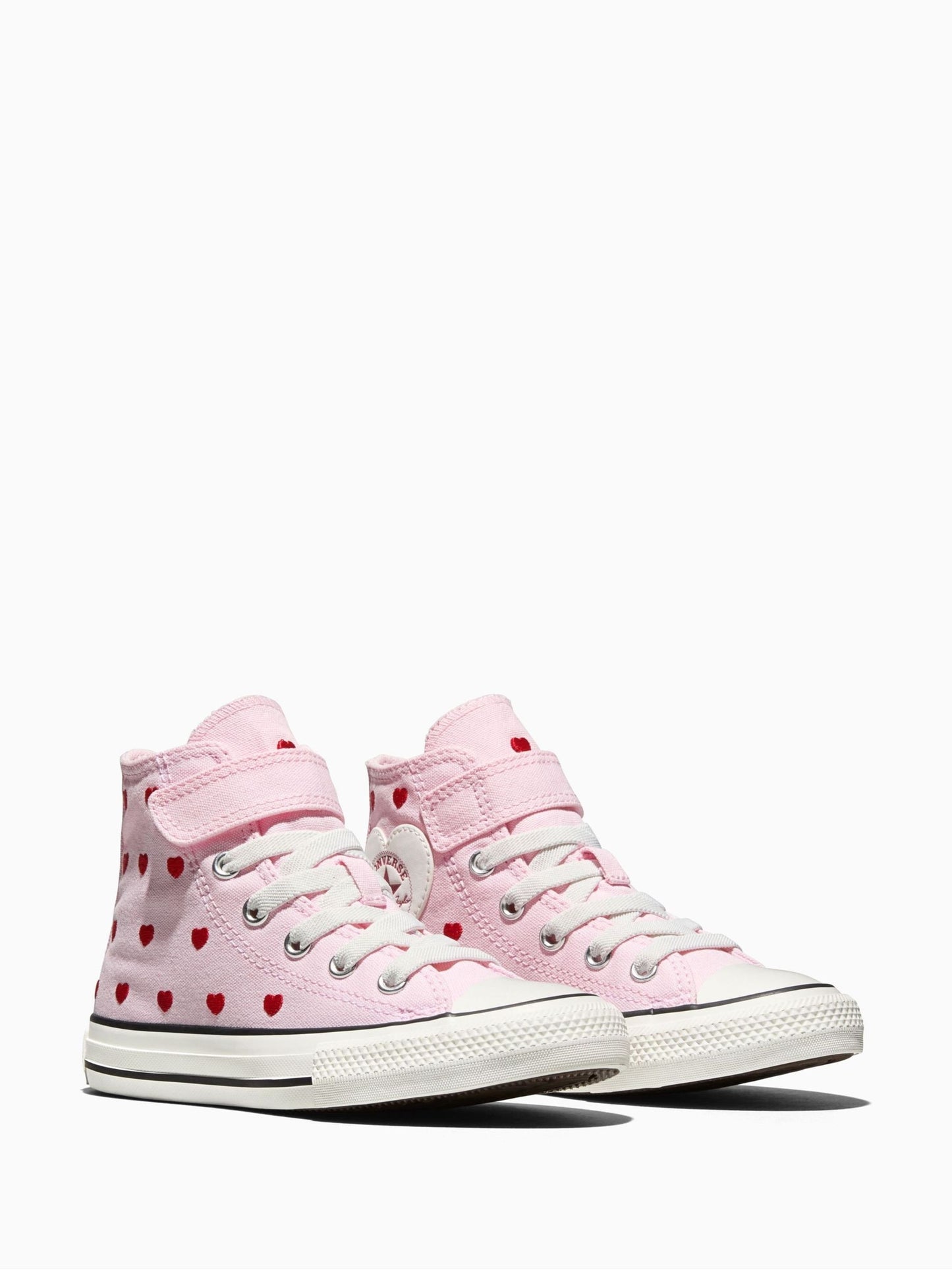 Converse Pink Chuck Taylor Hearts and Rose High Trainers image 3