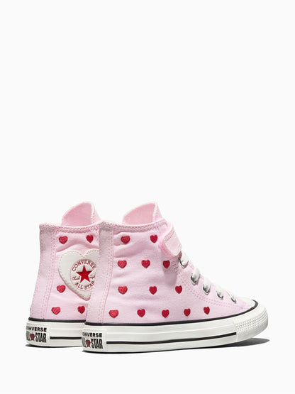 Converse Pink Chuck Taylor Hearts and Rose High Trainers image 4