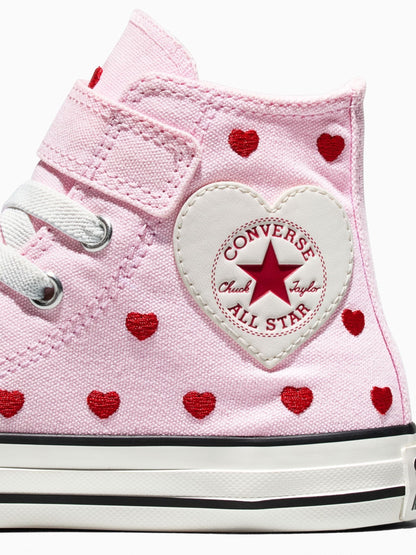 Converse Pink Chuck Taylor Hearts and Rose High Trainers image 5