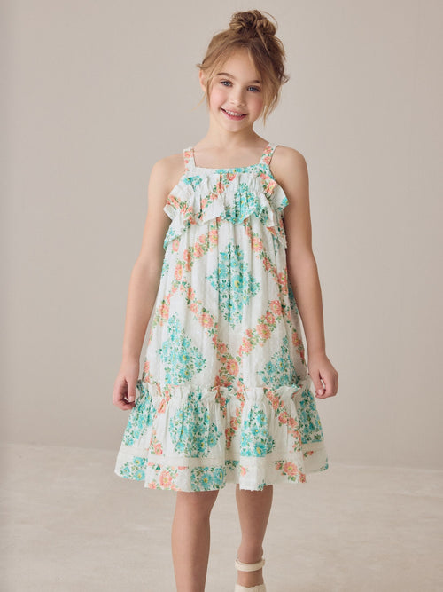 Dsiney Kidz - Laura Ashley Multi Chedwell Scarves Frill Volume Dress image 1