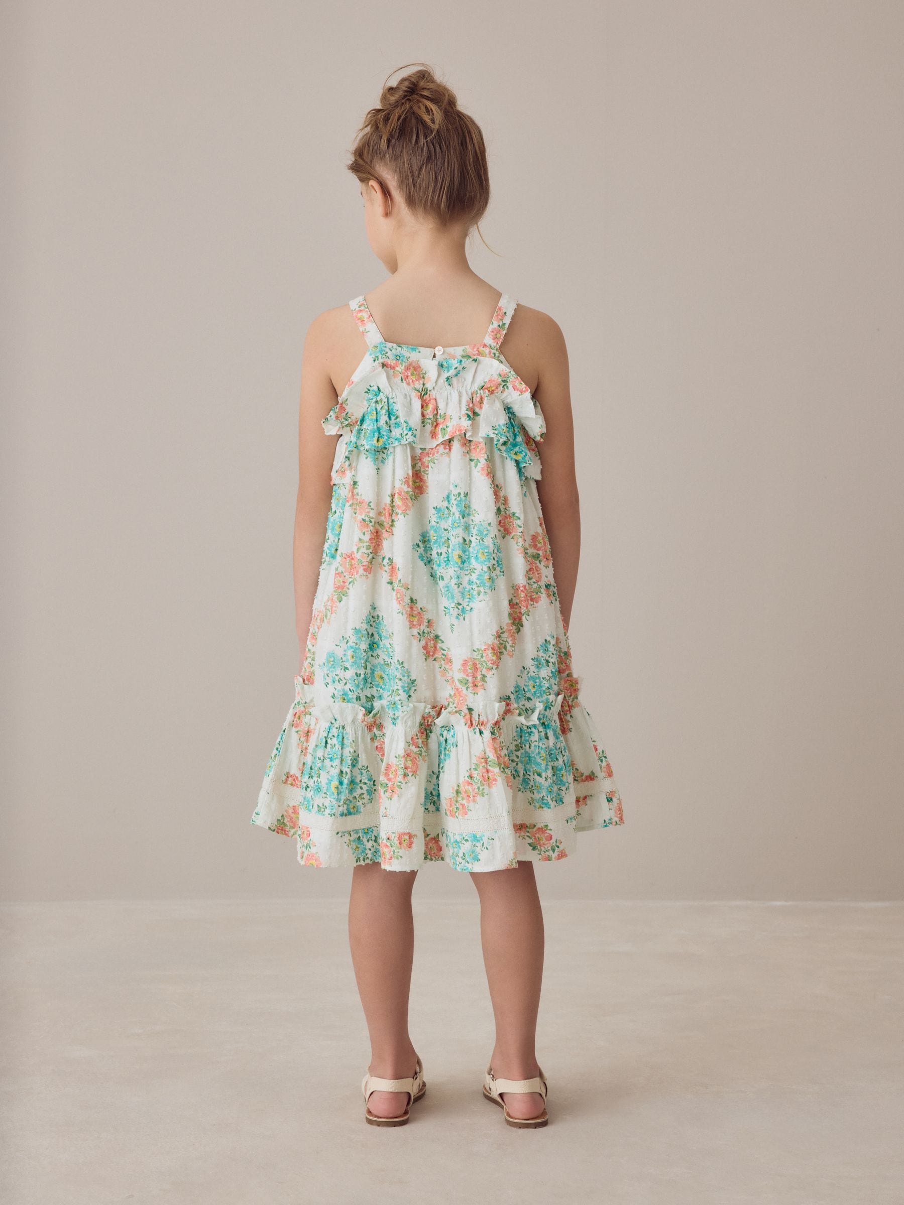 Laura Ashley Multi Chedwell Scarves Frill Volume Dress image 2