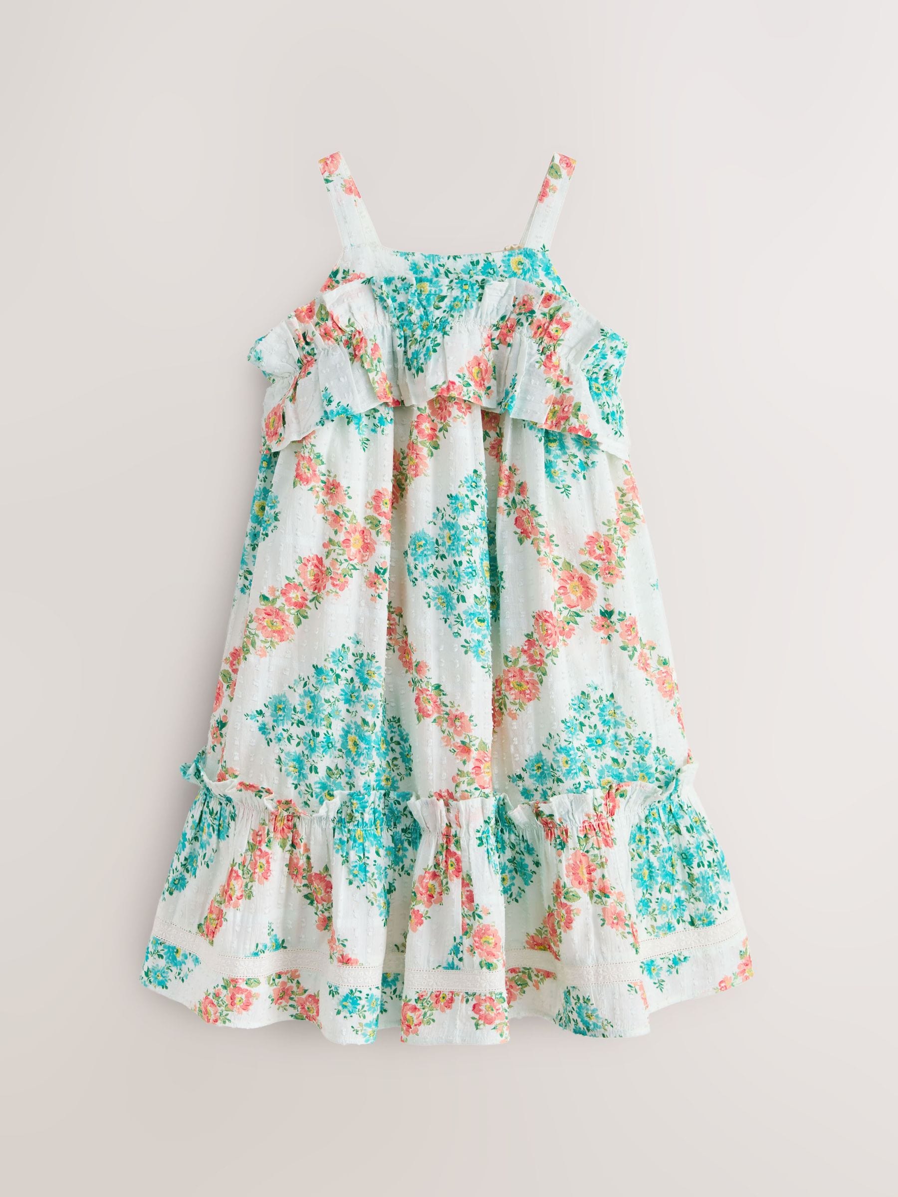 Laura Ashley Multi Chedwell Scarves Frill Volume Dress image 8