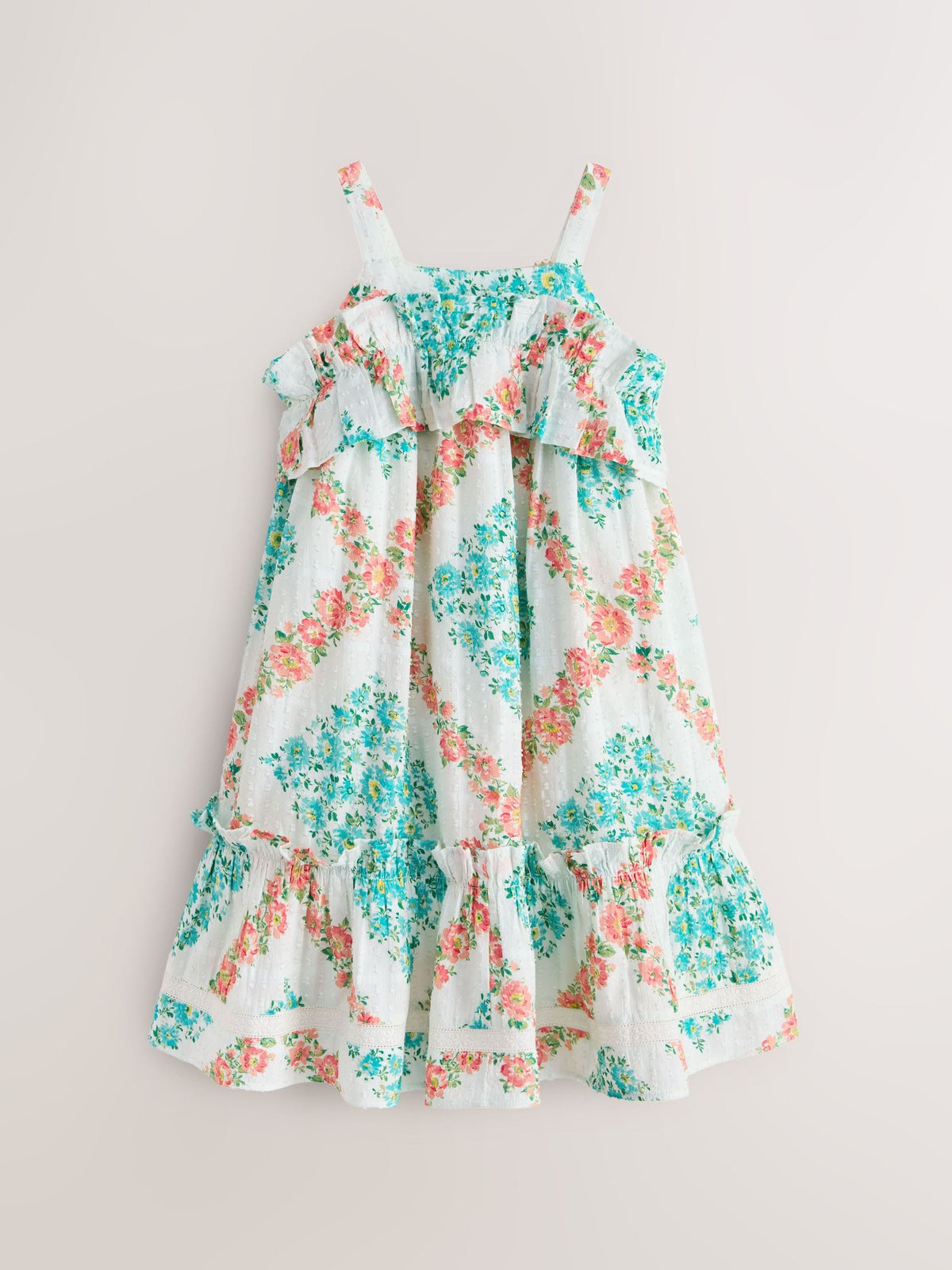 Dsiney Kidz - Laura Ashley Multi Chedwell Scarves Frill Volume Dress image 8