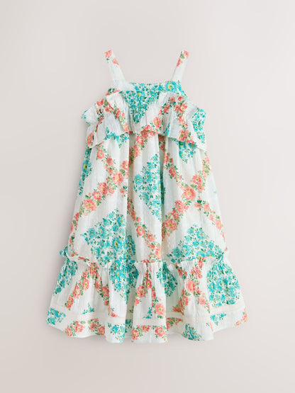 Laura Ashley Multi Chedwell Scarves Frill Volume Dress image 8