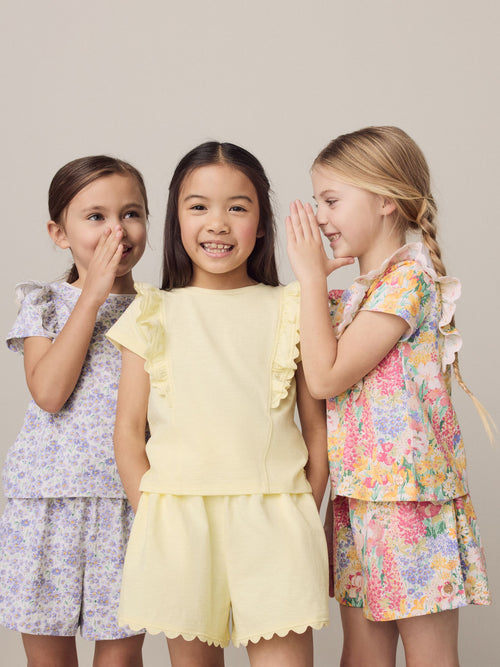 Laura Ashley Multi Ric Rac Trim Short Sleeve Cotton T-Shirts 3 Pack image 1