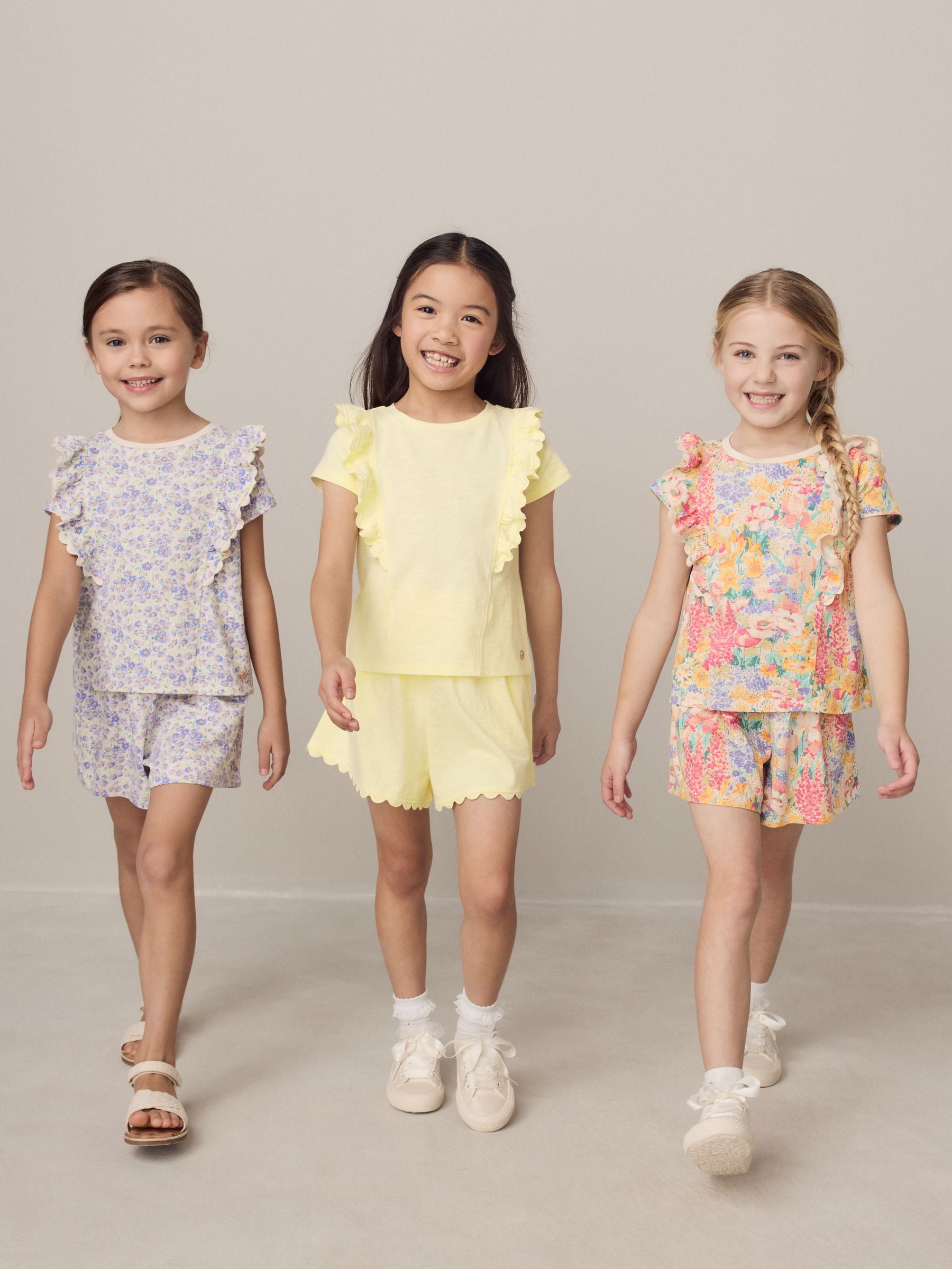 Laura Ashley Multi Ric Rac Trim Short Sleeve Cotton T-Shirts 3 Pack image 3