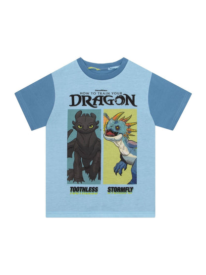 Character Blue How To Train Your Dragon Toohtless And Storm Fly Print Short Pyjamas - image 2