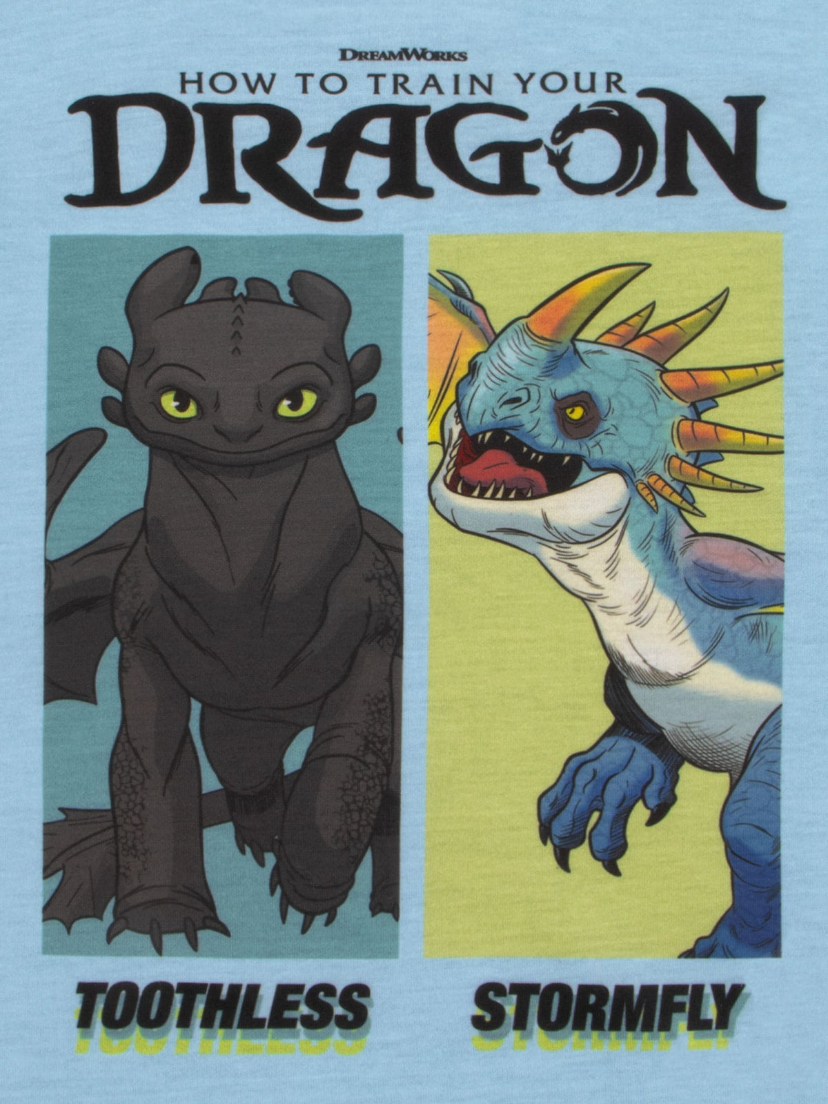 Character Blue How To Train Your Dragon Toohtless And Storm Fly Print Short Pyjamas - image 3