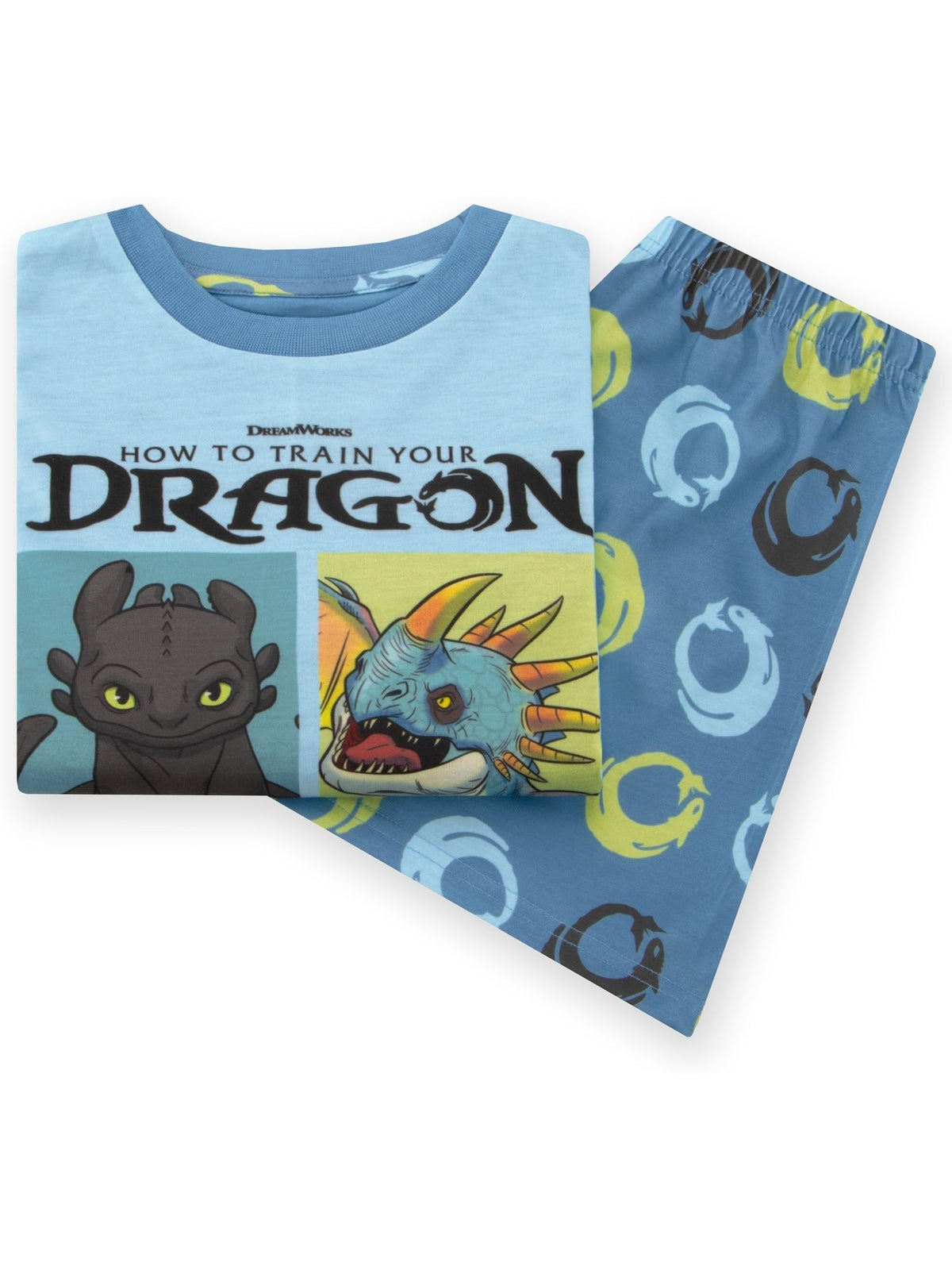 Character Blue How To Train Your Dragon Toohtless And Storm Fly Print Short Pyjamas - image 6